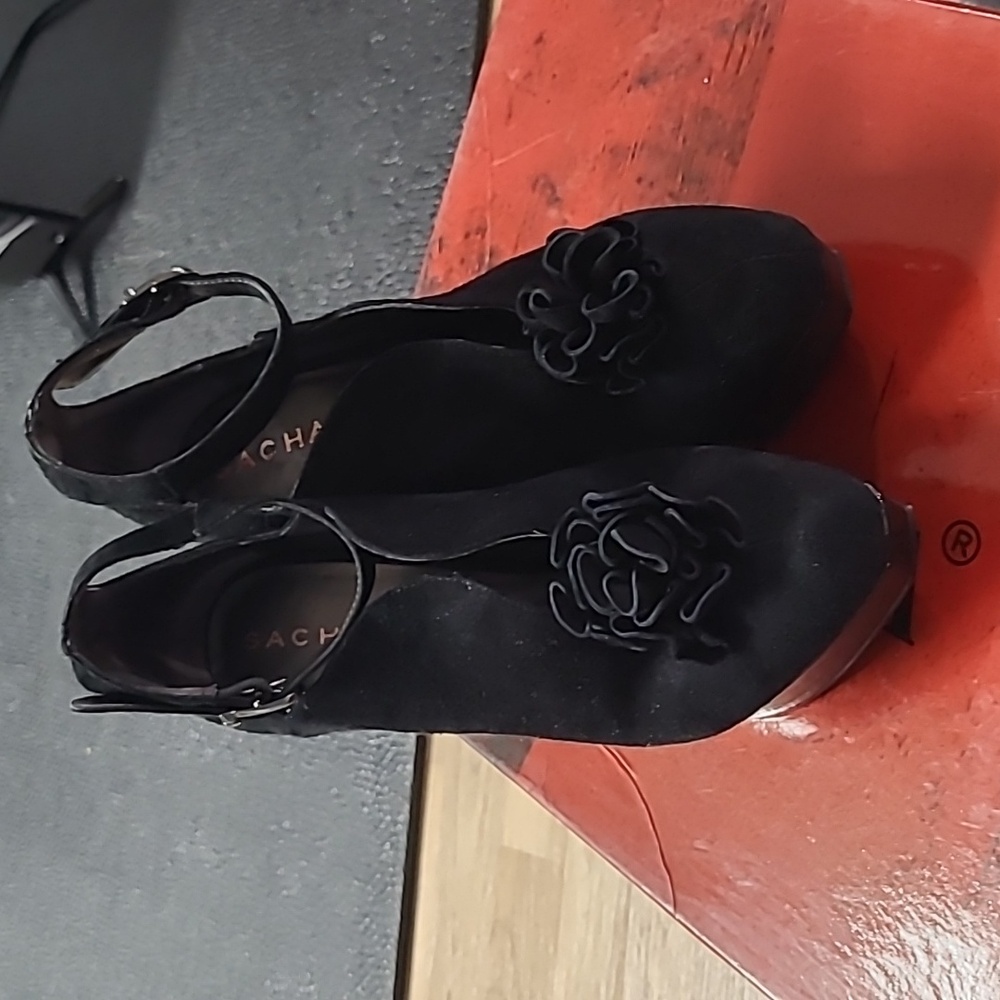 Black Heeled Wedges